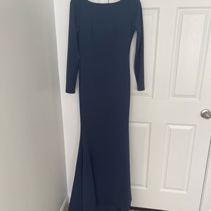 Navy blue long dress